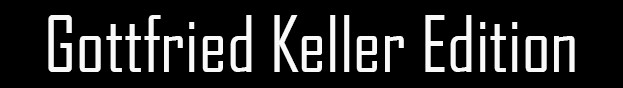 Titelbild mit der Aufschrift Gottfried Keller Edition